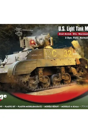 USLight Tank M5A1 (Mid) 2nd Armd.Div.N Schaalmodel Betaalbaar