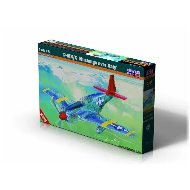 P-51 B-7 Mustangs boven Italië Schaalmodel Express Levering