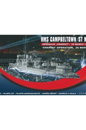 HMS Campbeltown 'St Nazaire' 'Chariot' Operatie, 26 maart 1942 Schaalmodel Direct Beschikbaar