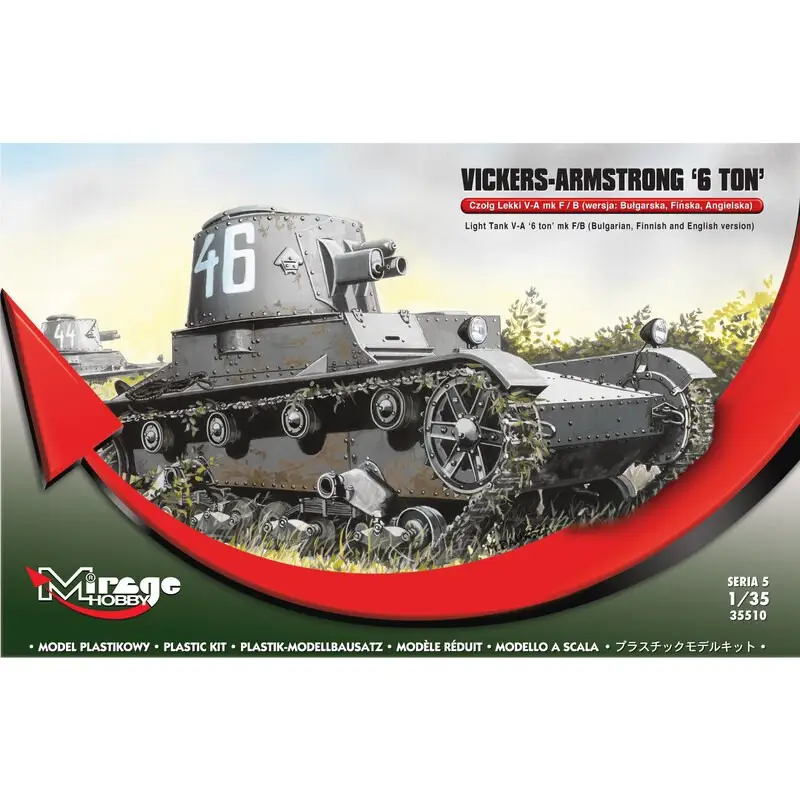 Vickers Armstrong 6ton mk F / B Lichte tank Schaalmodel Favoriet