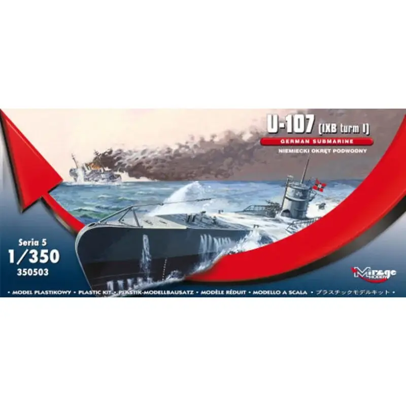 Goedkoop U-107 (IXB turm I) DUITSE ONDERZEEËR Schaalmodel