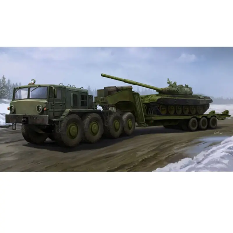 Beperkte Voorraad MAZ-537G Late productietype met ChMZAP-9990 oplegger Schaalmodel