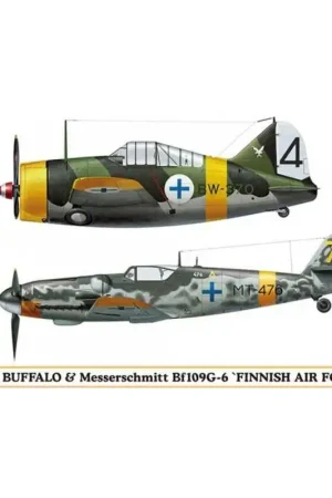 B-239 BUFFALO & Messerschmitt Bf109G-6 Schaalmodel Nu Kopen