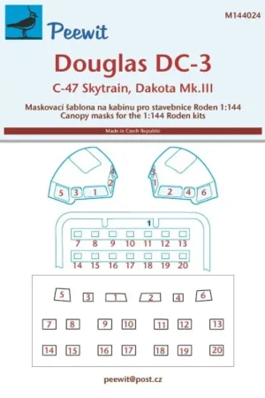 Douglas C-47 Skytrain / Dakota Mk.III (ontworpen om te worden gebruikt met Roden-kits) [Douglas DC-3] Betaalbaar