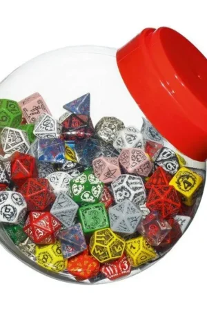 Jar of Dice D4, D6, D8, D10, D12, D20, D100 (150) Favoriet