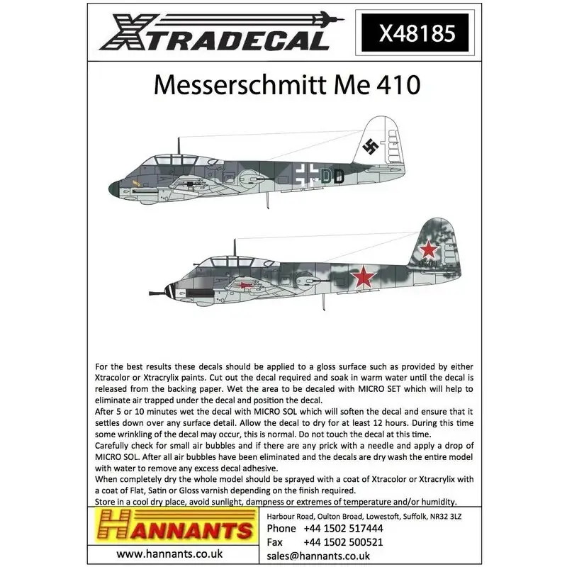 Sticker Messerchmitt Me-410A-1 (12) Witte 11 4 / ZG26 Lt Rudi Dassow Hildesheim 1944 Snelle Levering