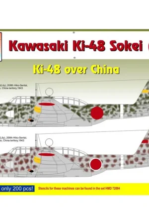 Exclusieve Aanbieding Sticker Kawasaki Ki-48-II boven China, Pt.1 Decal