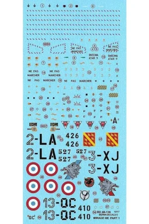 Lage Prijs Sticker Dassault Mirage IIIE Armee de l'Air Decal