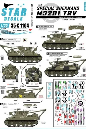 Nu Kopen US Special Shermans - M32B1 TRV in Europa 1944-45 Decal