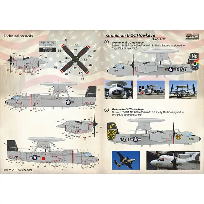 Sticker Grumman E-2C Hawkeye Decal Superprijs