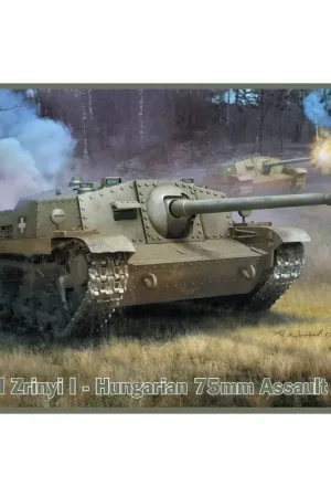 Direct Verzonden 44M Zrinyi I - Hongaars 75mm Assault Gun 44M Zrinyi I en 43M Zrinyi II waren Hongaarse aanvalswapens op basis van het Turan tank