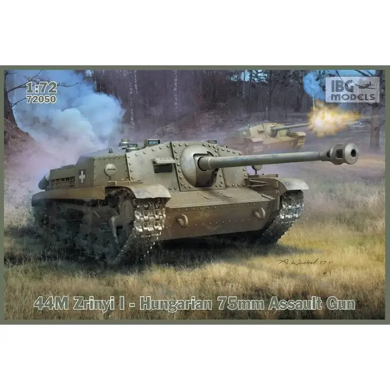 Direct Verzonden 44M Zrinyi I - Hongaars 75mm Assault Gun 44M Zrinyi I en 43M Zrinyi II waren Hongaarse aanvalswapens op basis van het Turan tank
