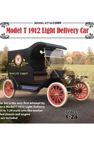 Actieprijs Model T 1912 Light Delivery Car Deze speciale kit is de eerste poging van ICM om een Model T 1912 Light Delivery Car-plastic k