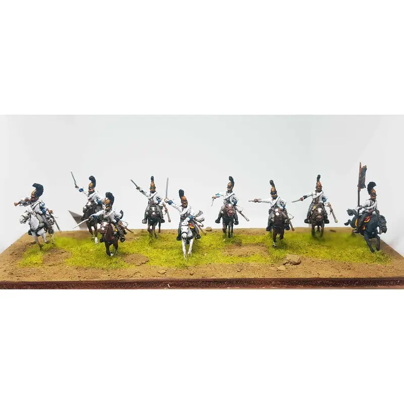 Dagaanbieding PRUISISCH kurassiers 1812-1815 wit metaal - 6 & 6 cijfers Figuren