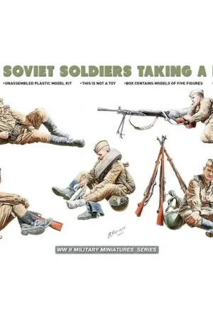 Voordeelprijs Sovjet soldaten nemen een pauze (WOII) Figuren