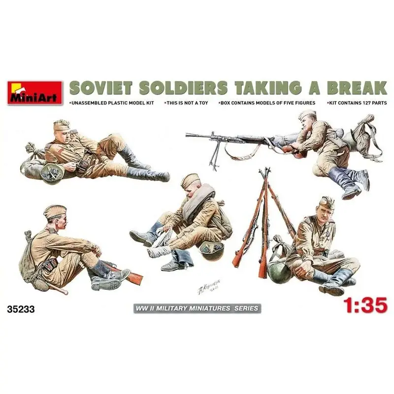 Voordeelprijs Sovjet soldaten nemen een pauze (WOII) Figuren