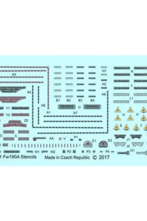 Bestel Nu Sticker Focke-Wulf Fw-190A stencils (ontworpen om gebruikt te worden met Eduard kits)