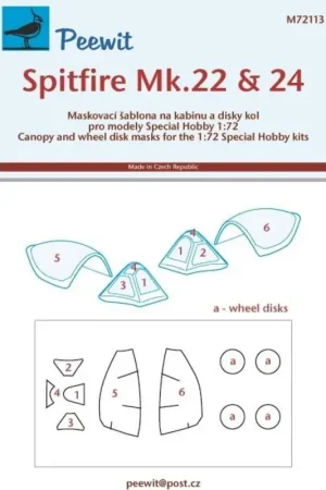 Hoge Kwaliteit Supermarine Spitfire Mk.22 & Mk.24 (ontworpen om te worden gebruikt met Speciale Hobby kits)