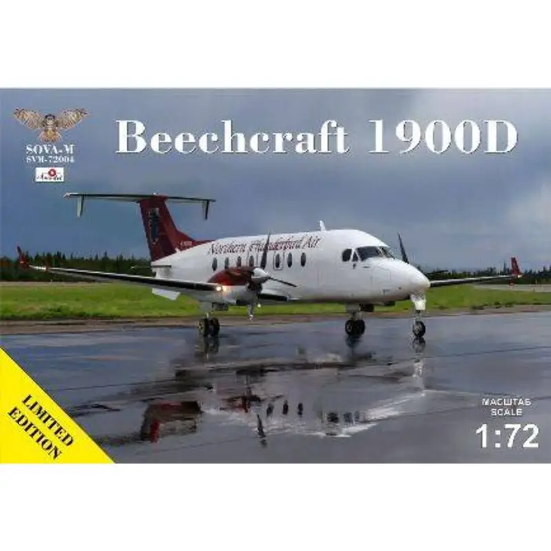 Beechcraft 1900D Northern Thunderbird Air C-FDTR bevat foto-geëtst blad Schaalmodel Gratis Retour