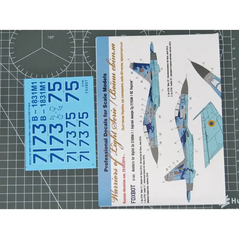 Sticker Digitale Sukhoi Su-27UBM-nummers voor trompettenset Decal Veilige Betaling