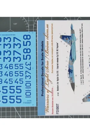 Sticker Digitale Sukhoi Su-27S-nummers voor trompettenset Decal Koopje