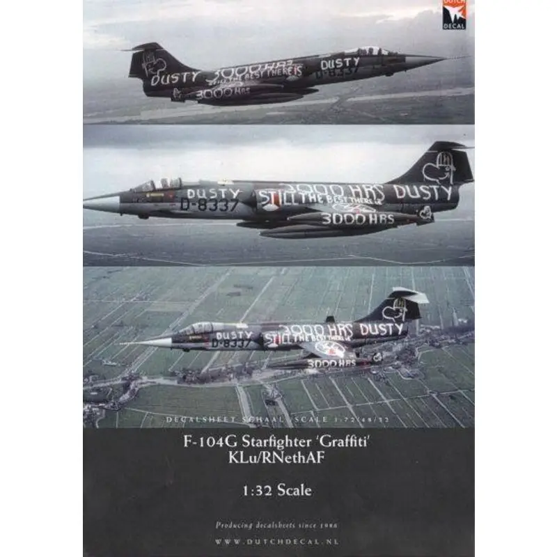 Sticker Graffiti Lockheed F-104G Starfighter KLu / RNethAF Decal Beperkte Voorraad