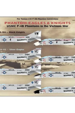 Sticker PHANTOM EAGLES & KNIGHTSUSMC F-4B Phantoms in de Vietnam-oorlog Decal Goedkoop