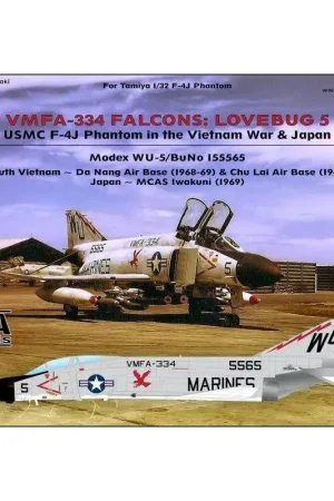 Sticker VMFA-334 FALCONS: LOVEBUG 5USMC McDonnell F-4J Phantom in de Vietnam-oorlog en Japan Shop Nu