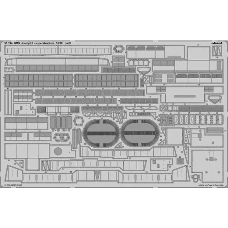 Laatste Kans HMS Hood pt.6 opbouw 1/200 (ontworpen om te worden gebruikt met trompet kits) Accessoire