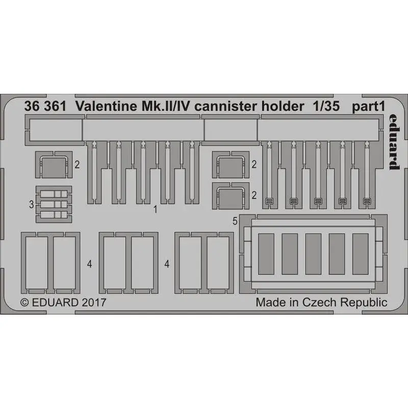 Valentijn Mk.II / IV cannister houder (ontworpen om gebruikt te worden met Tamiya kits) Beperkt Aanbod