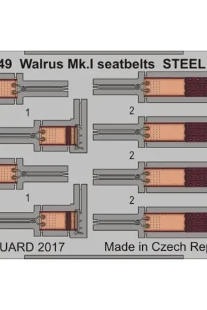 Supermarine Walrus Mk.I veiligheidsgordels STEEL (ontworpen om gebruikt te worden met Airfix kits) Bestel Nu