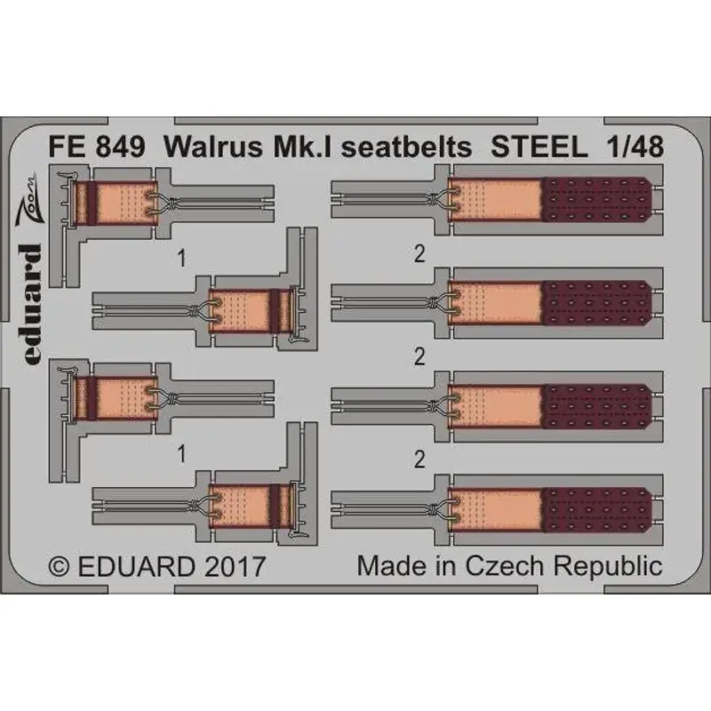 Supermarine Walrus Mk.I veiligheidsgordels STEEL (ontworpen om gebruikt te worden met Airfix kits) Bestel Nu