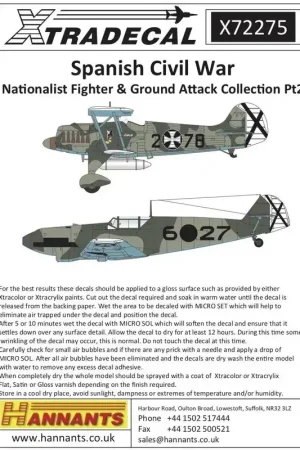 Sticker Spaanse Burgeroorlog Condorlegioen Pt 2 (8) Messerschmitt Bf-109B 6-10 2.J / 88 Ernst Mratzek 1937 RLM62 / 65; Bf-109B-0 Snelle Levering