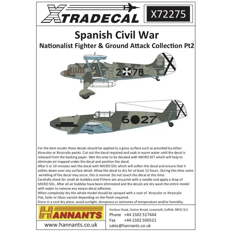 Sticker Spaanse Burgeroorlog Condorlegioen Pt 2 (8) Messerschmitt Bf-109B 6-10 2.J / 88 Ernst Mratzek 1937 RLM62 / 65; Bf-109B-0 Snelle Levering