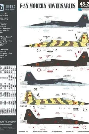Sticker Northrop F-5N Modern Tegenstanders Decal Veilige Betaling