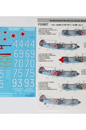 Sticker Lavochkin La-5FN deel 2 Decal Favoriet