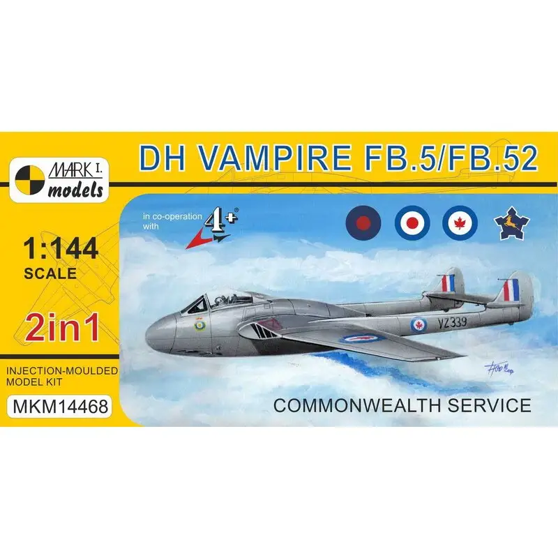 De Havilland Vampier FB.5 / FB.52 Commonwealth Service (2in1 2 kits in 1 doos) (RAF, RAuxAF, RCAF, SAAF) De de Havilland Vampi Bestseller