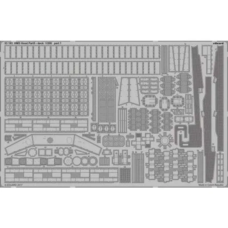 Veilige Betaling HMS Hood pt.5 dek 1/200 (ontworpen om te worden gebruikt met trompet kits) Accessoire