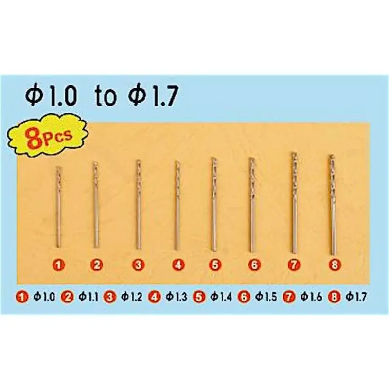 Betaalbaar Draai boren Auger Bit Set 2 ( 1,0 tot 1,7 mm 8 st ea)