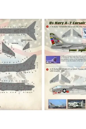 Sticker Vought A-7E Zeerover ll US Navy Decal Direct Beschikbaar