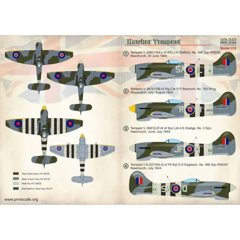 Premium Sticker Hawker Tempest Mk.V Decal