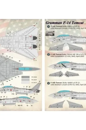 Bestseller Sticker Grumman F-14D Tomcat deel-1 Decal