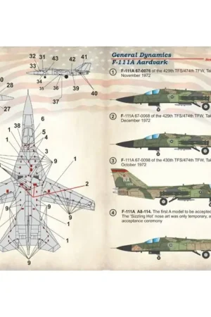 Alleen Vandaag Sticker Algemene Dynamiek F-111A Aardvark Decal