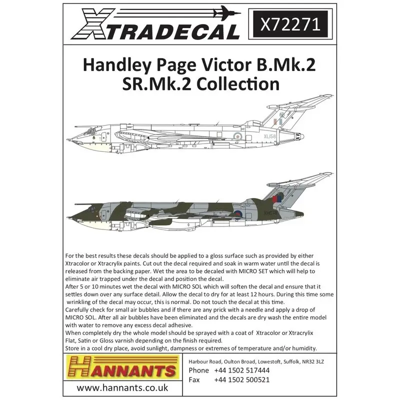 Sticker Handley-Page Victor B.2 (7) Het vliegtuig op dit blad is gewijzigd sinds de eerste publicatie.Als u het heeft besteld, Gecertificeerd