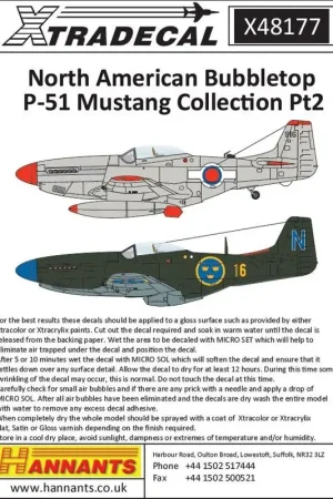 Voordeelprijs Sticker Internationale Noord-Amerikaanse P-51D Mustang Bubbletops Pt 2 (7) MM44236 4-28 10 Gruppo / 4 Stormo Italië 1952; J-2113