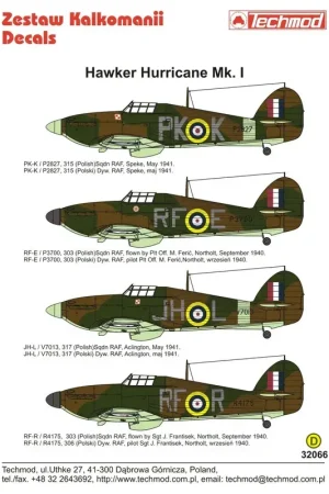 Beste Prijs Sticker Hawker Hurricane Mk.I Decal