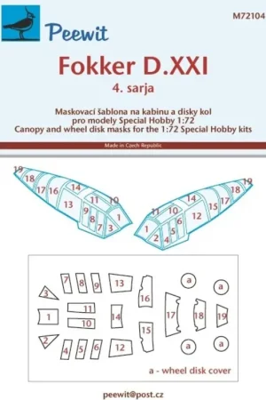 Hete Deal Fokker D.XXI 4. sarja (ontworpen om te worden gebruikt in combinatie met Special Hobby kits)