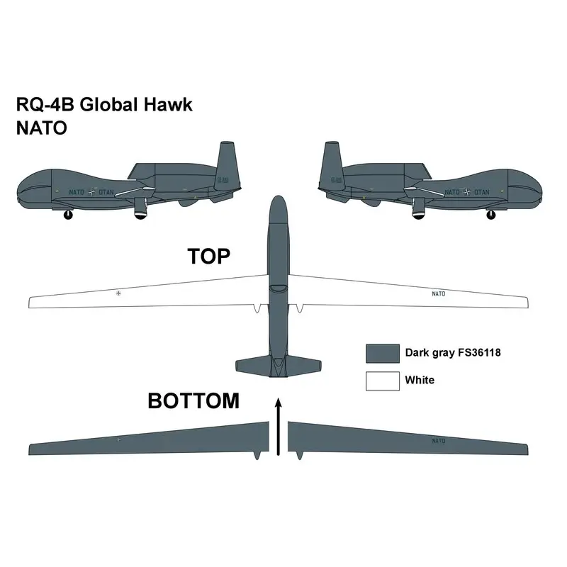 Northrop Grumman-RQ-4B GLOBAL HAWK / NATO 2Q / 2017 Schaalmodel Finale Uitverkoop