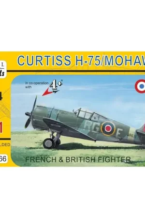 Lage Prijs Curtiss H-75 / Mohawk III 'Franse en Engelse Fighter' (2op1 2 kits in 1 box) (Frans AF, RAF) Curtiss H-75 was exportversie van d