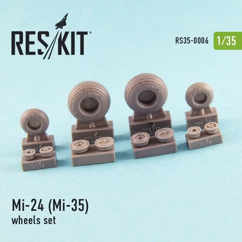 Direct Verzonden Mil Mi-24 (Mi-35) wheels set (1/35) (designed to used with Trumpeter kits) Wiel